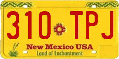 NM license plate 310TPJ