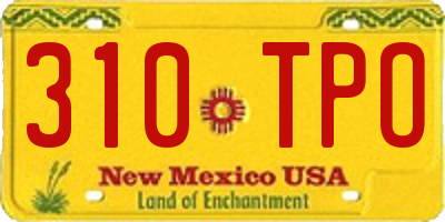 NM license plate 310TPO