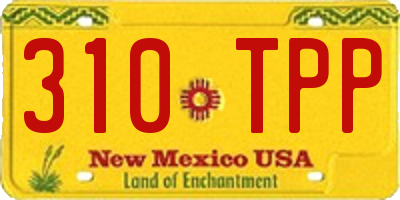 NM license plate 310TPP