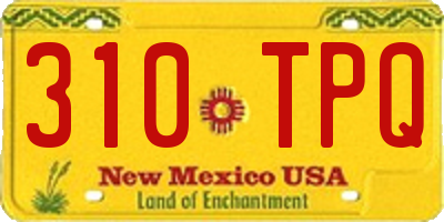 NM license plate 310TPQ
