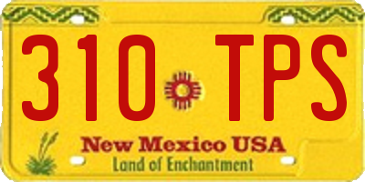 NM license plate 310TPS