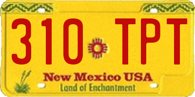 NM license plate 310TPT