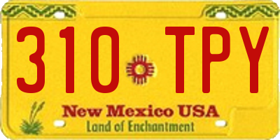 NM license plate 310TPY