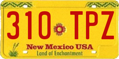 NM license plate 310TPZ