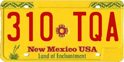 NM license plate 310TQA