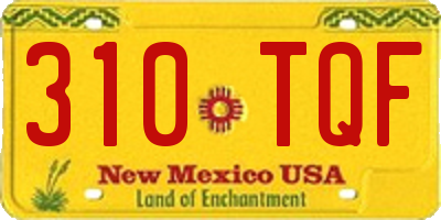 NM license plate 310TQF