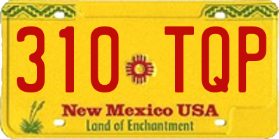 NM license plate 310TQP