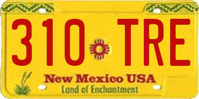 NM license plate 310TRE