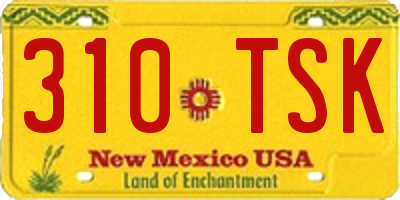NM license plate 310TSK