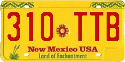 NM license plate 310TTB