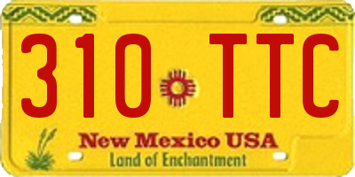 NM license plate 310TTC