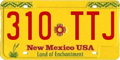 NM license plate 310TTJ