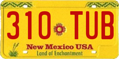 NM license plate 310TUB