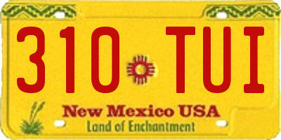 NM license plate 310TUI