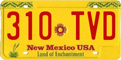 NM license plate 310TVD