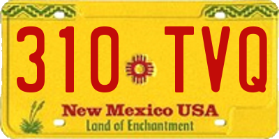 NM license plate 310TVQ