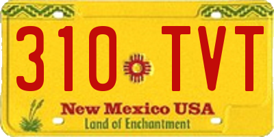 NM license plate 310TVT