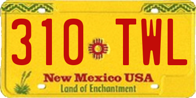 NM license plate 310TWL