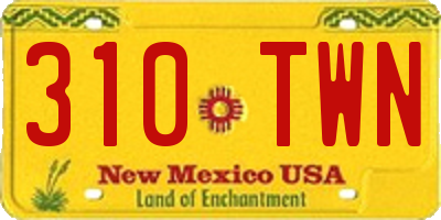 NM license plate 310TWN