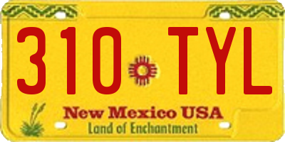 NM license plate 310TYL