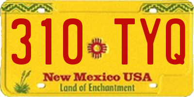 NM license plate 310TYQ