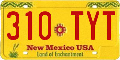 NM license plate 310TYT