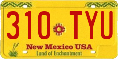 NM license plate 310TYU