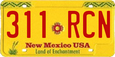 NM license plate 311RCN