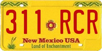 NM license plate 311RCR