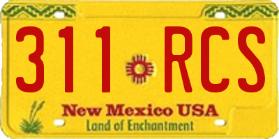 NM license plate 311RCS
