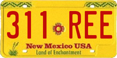 NM license plate 311REE