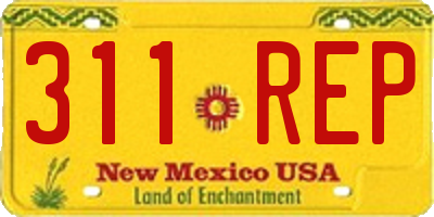 NM license plate 311REP