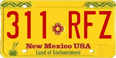 NM license plate 311RFZ