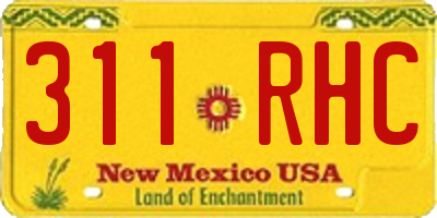 NM license plate 311RHC