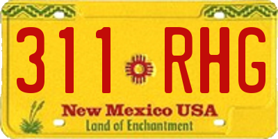 NM license plate 311RHG