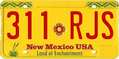 NM license plate 311RJS
