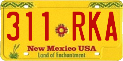 NM license plate 311RKA