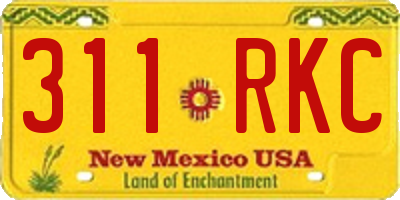 NM license plate 311RKC