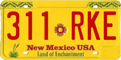 NM license plate 311RKE