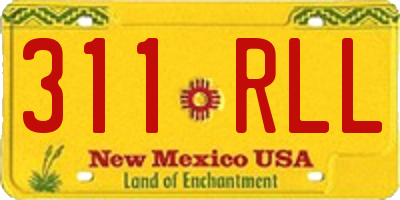 NM license plate 311RLL