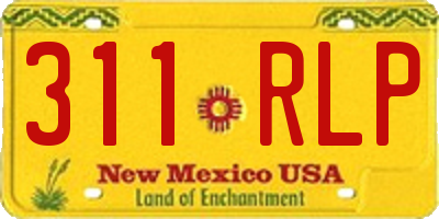 NM license plate 311RLP