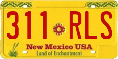NM license plate 311RLS