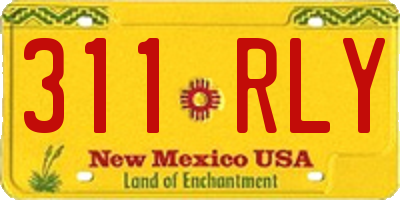 NM license plate 311RLY
