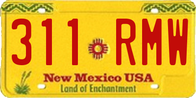 NM license plate 311RMW