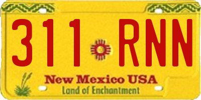 NM license plate 311RNN