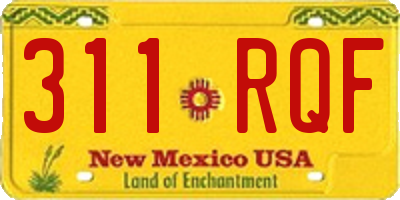 NM license plate 311RQF