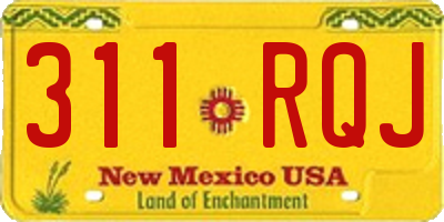 NM license plate 311RQJ