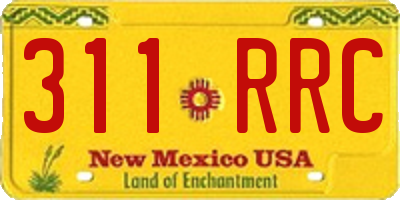 NM license plate 311RRC