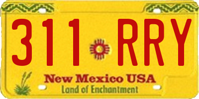 NM license plate 311RRY