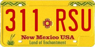 NM license plate 311RSU